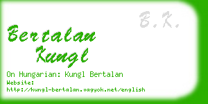 bertalan kungl business card